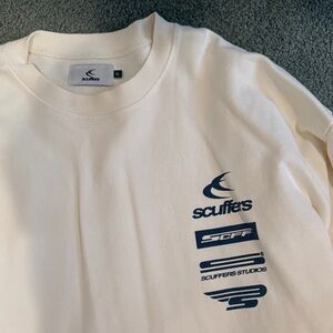 Scuffers Mens Cream Graphic Logo T-Shirt